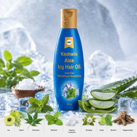 IMC Aloe Icy Hair Oil bottle with Ayurvedic herbs for cooling scalp and hair health