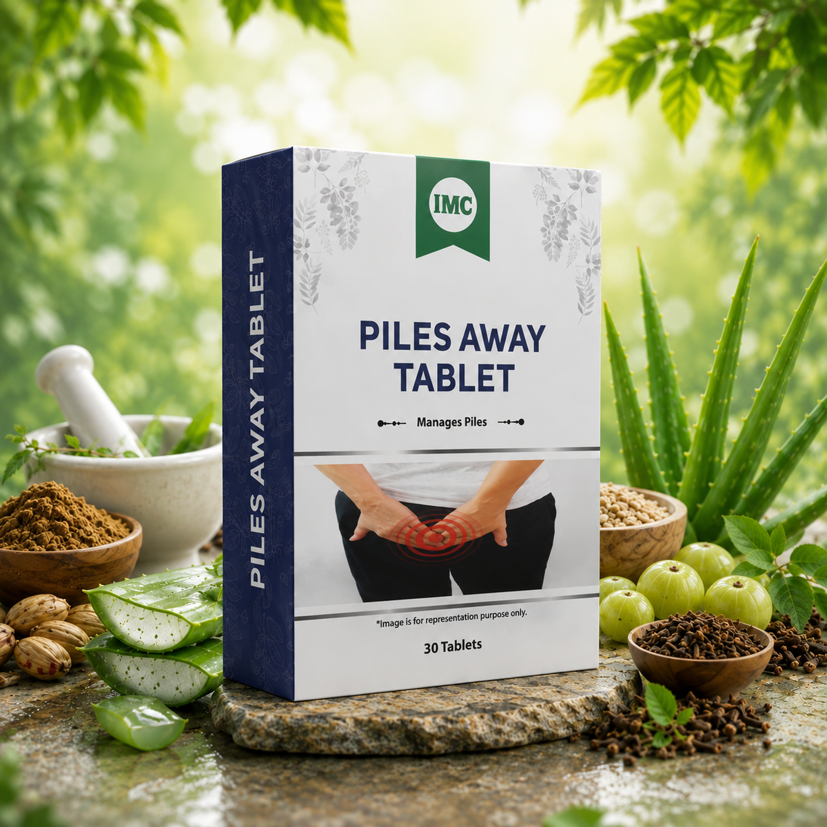 IMC Aloe Piles Away Tablets Ayurvedic herbal remedy for piles relief and digestive health