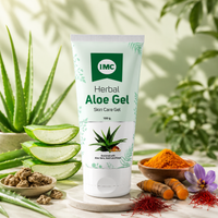 IMC Herbal Aloe Vera Gel with Kesar and Haldi for soothing, repairing, and glowing skin