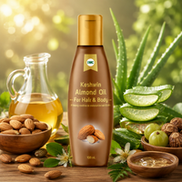 Keshwin Almond Oil bottle with Ayurvedic ingredients for hair and body nourishment