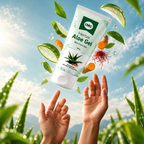 IMC Herbal Aloe Vera Gel With Kesar & Haldi